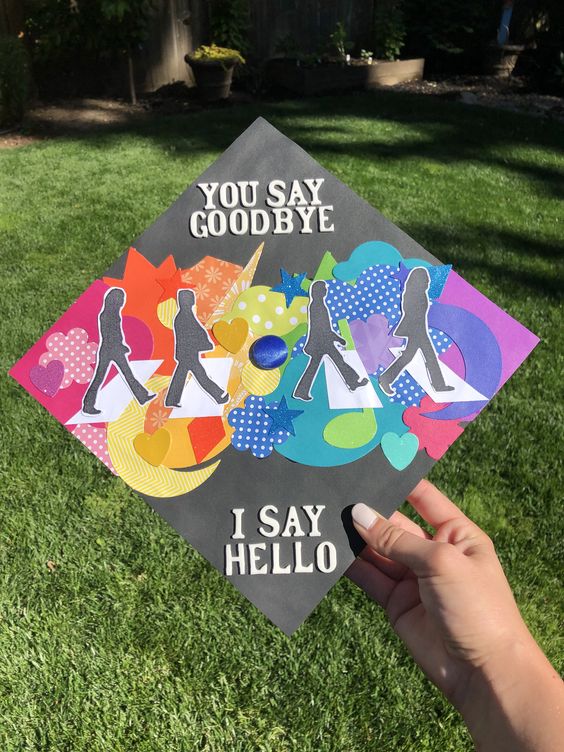 The Beatles graduation cap design