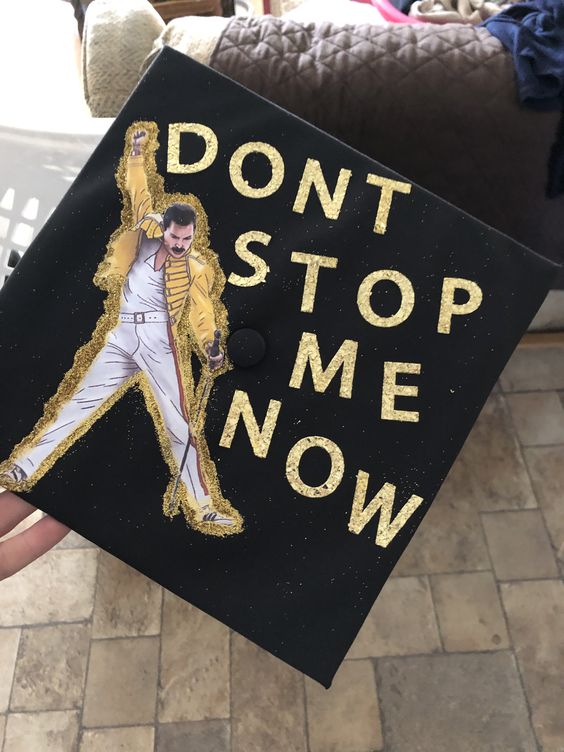 Freddie Mercury grad cap