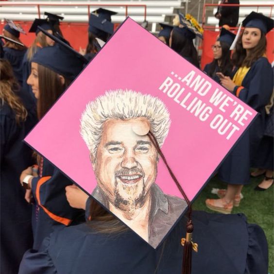 Guy Fieri grad cap