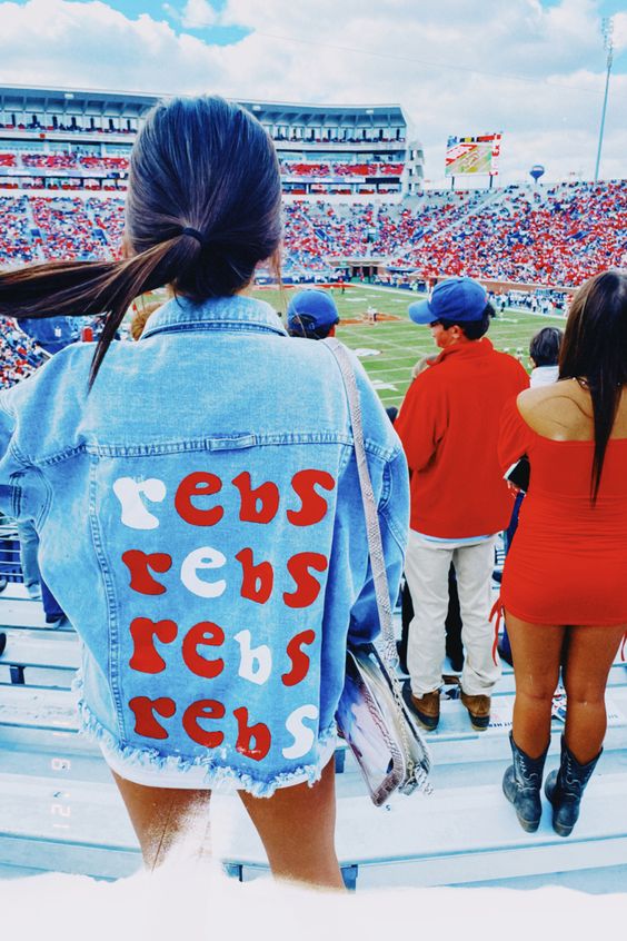 denim game day outfit ideas