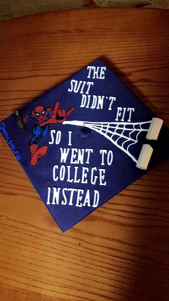 Spiderman graduation cap