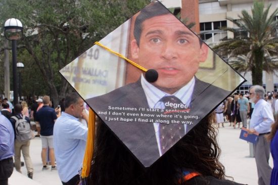 funny Office graduation caps