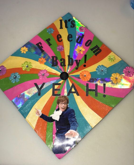 Austin Powers grad cap