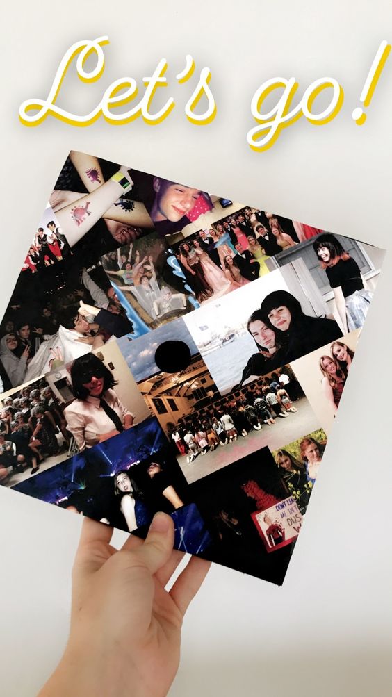 photo collage graduation cap design