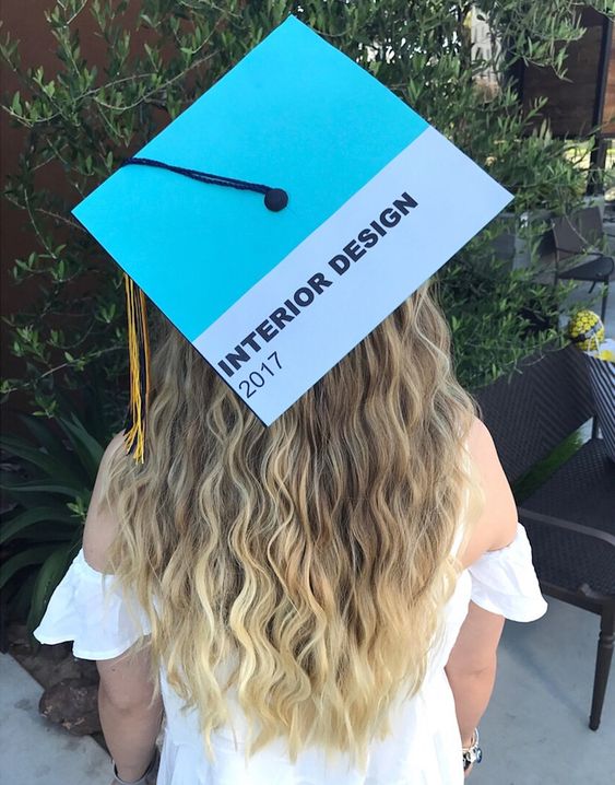 simple interior design graduation cap