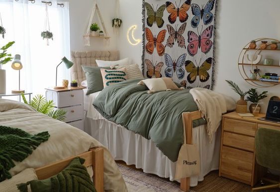 butterfly dorm room tapestries