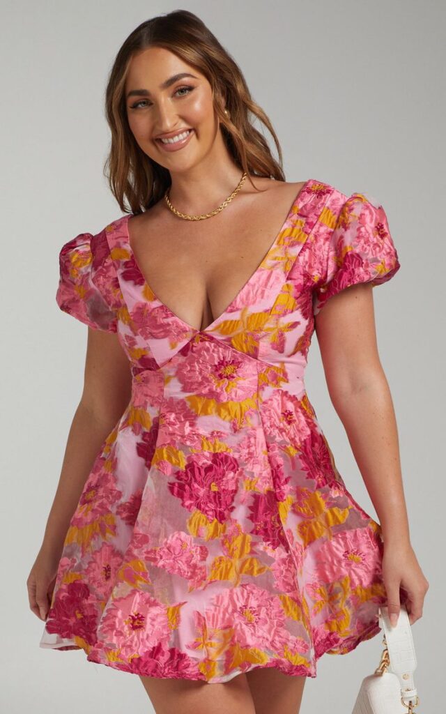 floral summer graduation dress idea