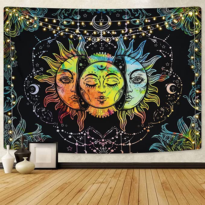 spiritual sun tapestry for dorm room
