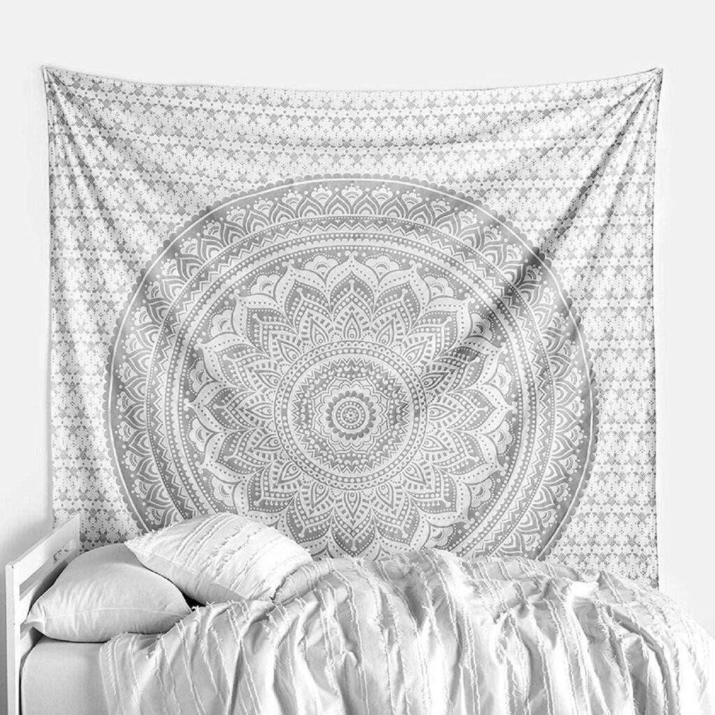 gray mandala tapestry ideas