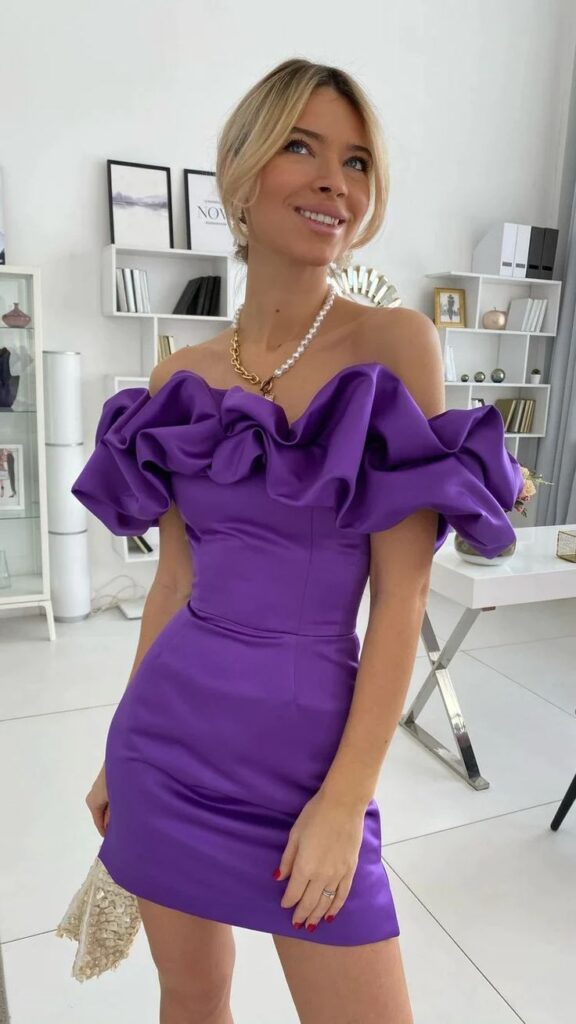 purple graduation dress