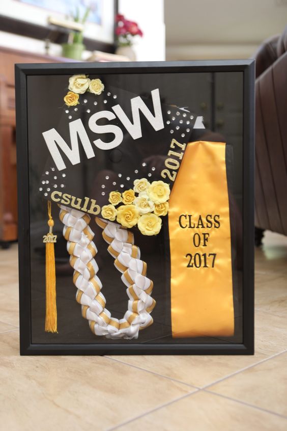 DIY graduation shadow box