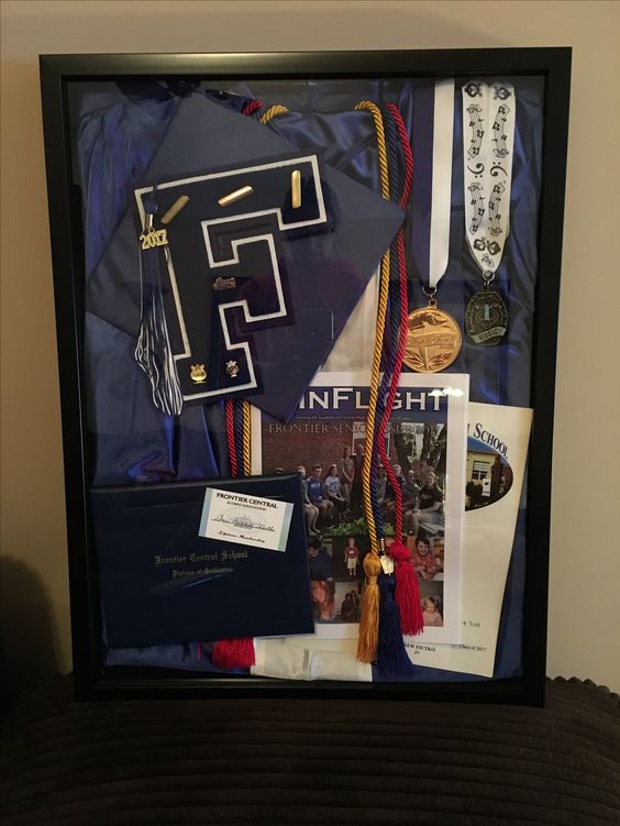 black graduation shadow box ideas