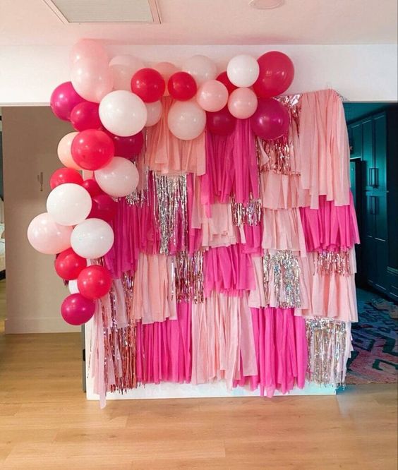 pink photo booth for graduation