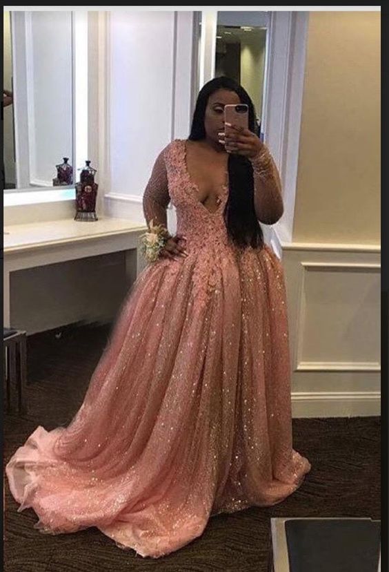 cute plus size prom dress