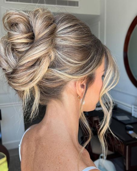 updo blonde prom hair