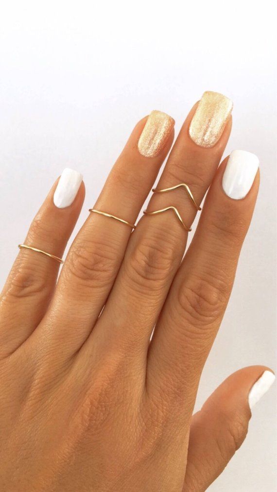 white and gold nail designs for teens 