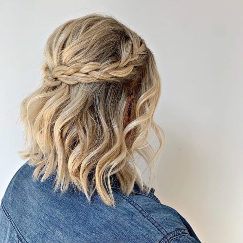 half updo blonde hairstyle