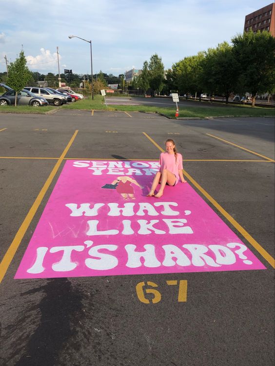 senior parking spot painting ideas