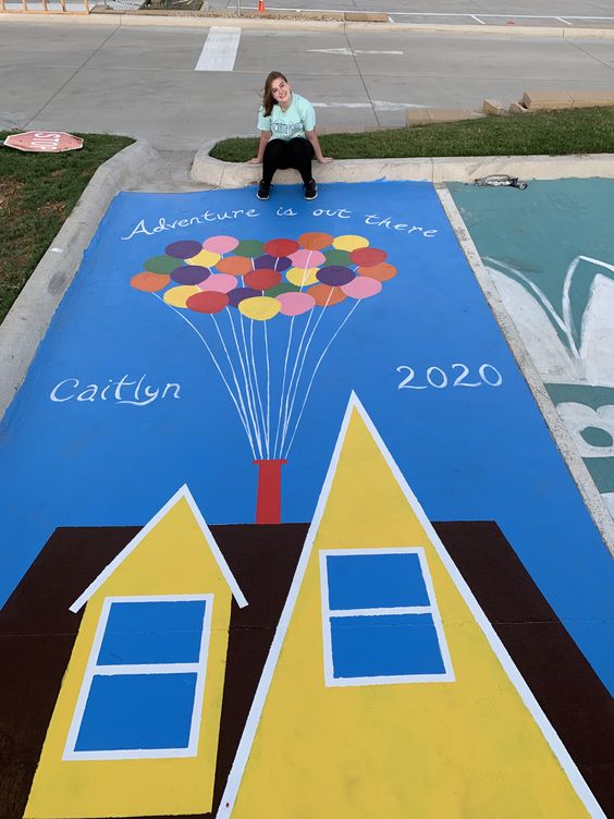 senior parking spot painting ideas for guys