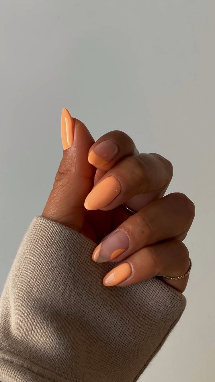 orange prom nails