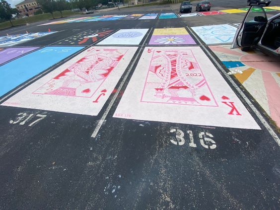 senior parking spot painting
