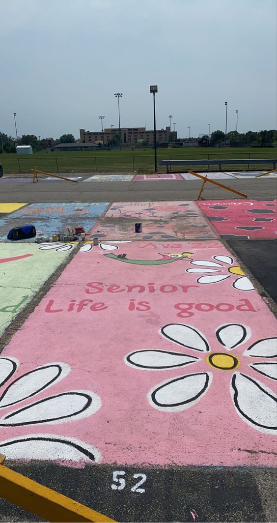 senior parking spot painting for guys and girls