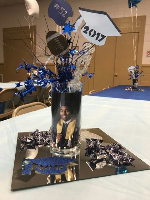 cute and simple graduation centerpiece