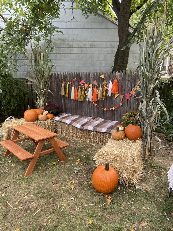 orange and easy friendsgiving decorations