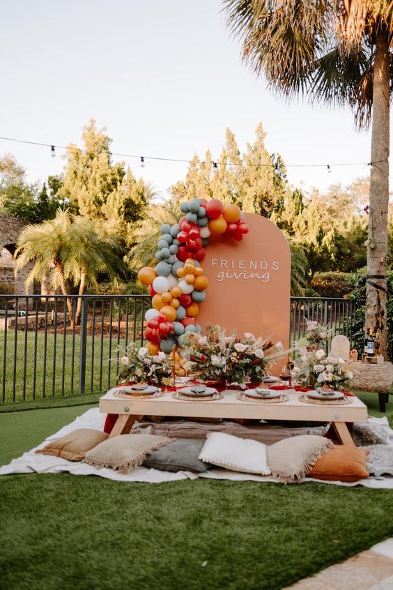 best friendsgiving backdrop ideas