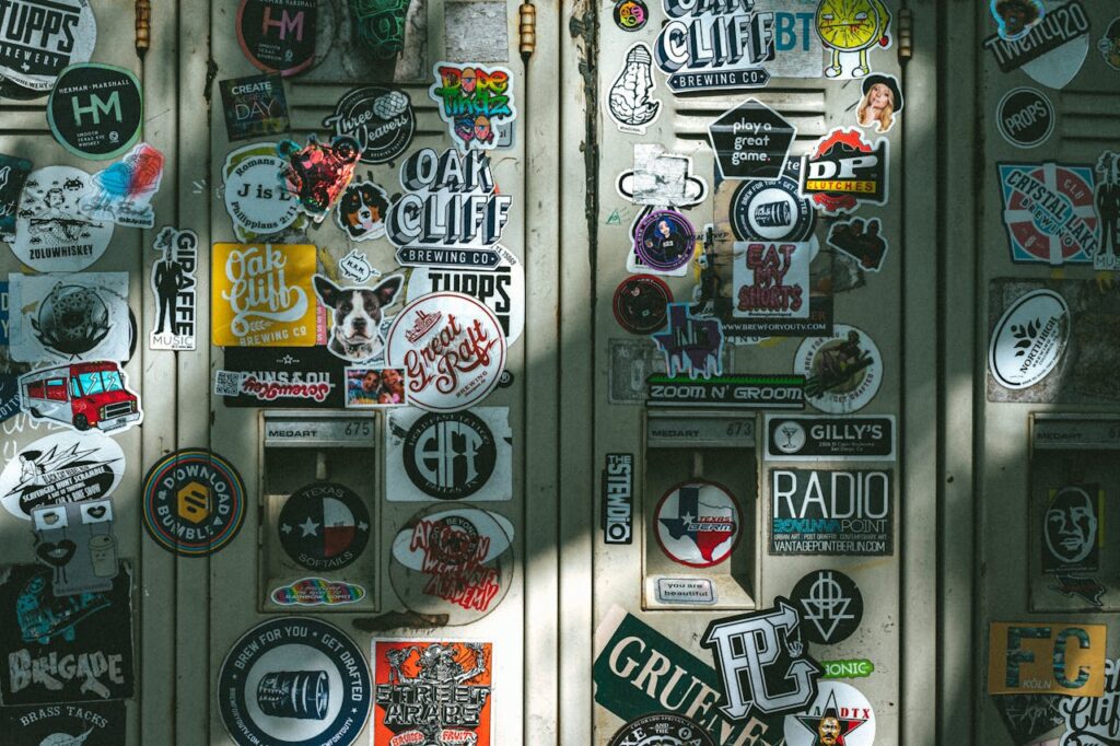 Decorating Lockers with Stickers