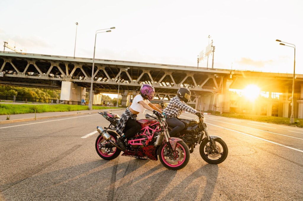 Riding Bikes Without Helmets