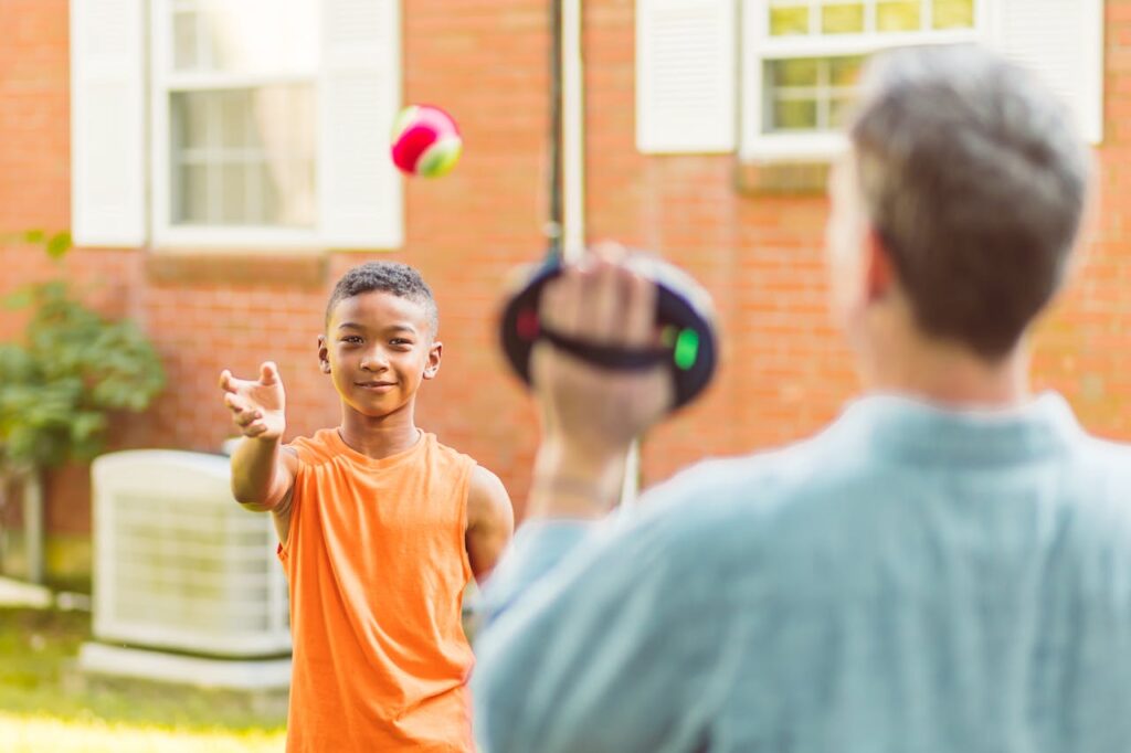 Tossing a ball in the air