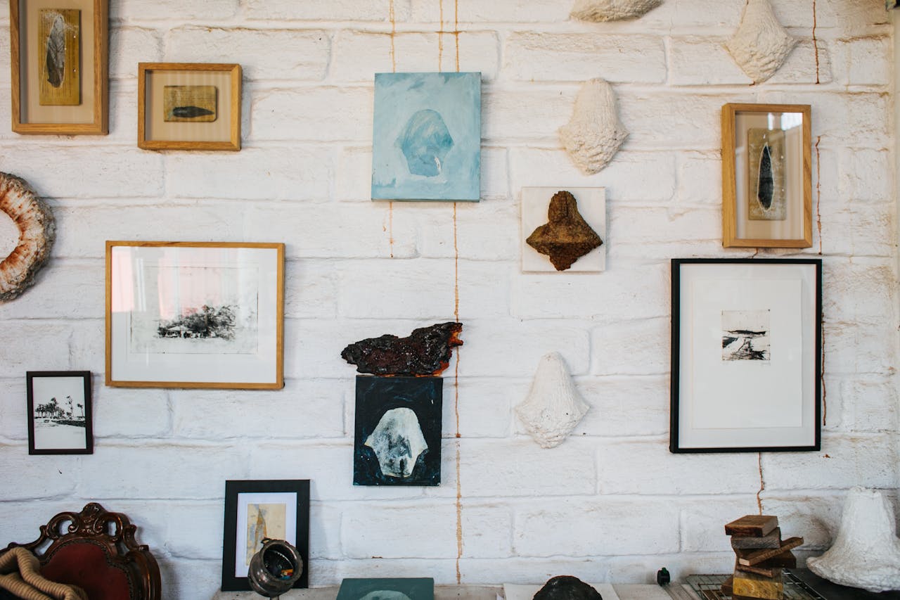 Frame Real Art and Hang at Eye Level