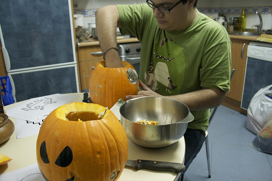 Carving over 7,000 pumpkins starts months in advance