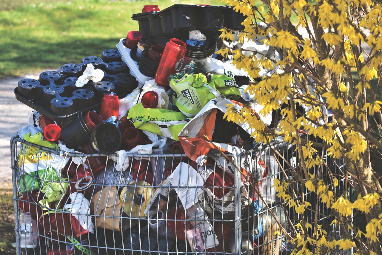 Contaminating Recycling Or Trash Bins